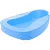SOLUSTRE Padella per Anziani Allettati in Plastica Blu, Bassa e Liscia | Superficie Liscia Antiaderente, Bordo Ribassato Sagomato, Facile da Pulire, per Degenza e Assistenza Domiciliare