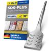 S&R Scalpello SDS-plus 250x50mm. Scalpello per piastrelle Angolato 10°. | Scalpello a Spatola 50mm 10° · Acciaio 42CrMo · Uso Professionale · Rimozione Rapida di Piastrelle da Pavimento e Parete