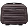 WITTCHEN Skyspeed Line Valigia cosmetica da viaggio Valigia rigida in ABS Borsa da toilette Valigia cosmetica Tracolla da donna Tracolla elastica per bagagli Marrone scuro