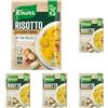 Knorr Risotto con Zafferano e Funghi Porcini, Risotto Pronto con Ingredienti Naturali, 100% Riso Italiano e Chicci al Dente, Preparazione in Pentola o al Microonde, 175g, 2 Porzioni (Confezione da 5)