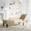 Sophrelle Sdraio con Bracciolo Destro in Tessuto Crema Crema,4009804