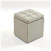 MUMUXIAO Pouf quadrato con contenitore, 30 x 30 x 35 cm, poggiapiedi quadrato, imbottito in ecopelle, seduta imbottita con spazio per riporre oggetti, piccolo cubo per giocattoli, scarpe, fasciatoio