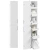 SoBuy Mobile Bagno Alto Salvaspazio con 6 Cassetti Estraibili 30x40x180 cm | Colonna Bagno con Ante Magnetiche e Ripiani Regolabili, Armadio Alto per Bagno Lavanderia e Cucina, Bianco, BZR243-W