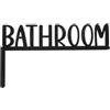 HOOTNEE Targhetta per porta in legno per bagno, design con lettere, decorazione rustica, facile installazione sostenibile