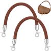 PH PandaHall PH PandHall 2pz Manici Intrecciati per Borse Manico Corto Pelle per Borsa | 30.5cm Marrone Cinghie di Ricambio per Borsa in Pelle PU per Borsetta Borsa a Mano a Spalla Portafoglio
