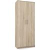 CDF Libreria chiusa Oliv 2D rovere Sonoma - 8 ripiani per soggiorno | Per camera da letto, contenitore per libri e giocattoli, uso in ufficio, organizzazione domestica, mobili per ragazzi