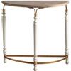 YTSJXN Tavolo Consolle a Mezza Luna in Legno e Metallo,Tavolo da Ingresso Semicircolare,Vintage Tavolino Stretto per Divano,Salvaspazio,per Mobili da Soggiorno,Piccoli Spazi,Corridoio,Salotto(White)