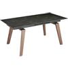 AC ANGEL CERDÁ Angel Cerdá - Tavolo da pranzo allungabile moderno in gres porcellanato nero lucido | Rettangolare ed Elegante | Per 10 Posti | Resistente alle Macchie | 180/230 x 90 x 75 cm