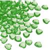 QUARKZMAN 250Pcs Cuori in Acrilico Verde Cristalli Cuori Cuori Decorativi | Per Tavolo Feste Matrimoni Artigianato, Finti, Per Riempire Vasi, Decorazioni Per San Valentino