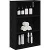 Goldonion Armadio Da Bagno A Muro Rovere Nero 40 x 16 x 62,5 cm | Legno Ingegnerizzato, 2 Ripiani, Design Sospeso, Per Piccoli Spazi