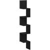 Generico Mensola angolare con Lo scaffale Rovere Nero 20 x 20 x 127,5 cm,Mobili,Scaffalature,Scaffali e mensole per pareti,Nero,5.45 kg,862656