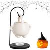 FIUTEKO Lampada profumata a forma di strega, scaldacera per Halloween, diffusore di aromi per oli essenziali, caldaia da appendere, bruciatore per oli essenziali, portacandele per Halloween