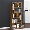 Sophrelle Libreria Rovere Fumo 67x24x161 cm in Legno Multistrato Marrone,815501