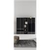 ABOUT OFFICE Armadio legno HYPE con ante vetro laccato NO-PRINT e telaio in alluminio