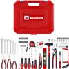 Einhell Accessories Einhell valigetta portautensili 100 pezzi | Inserti S2 | Cricchetto Reversibile 3/8 | Bussole | Pinze | Seghetto | Metro 3-m | Livella | Martello Meccanico 300-g