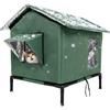 Feixyn Cuccia Gatto Esterno Impermeabile E Isolata, Casetta Calda Per Gatti | Rifugio Per Gatti Da Esterno Antintemperie Rialzato Coibentato Portatile, Casetta Per Gatti Da Esterno Per Gatti E Cani