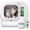 PETKIT PUROBOT MAX 3 Lettiera Gatto Autopulente, Ampio Ingresso, Sistema Deodorante, xSecure Anti-Intrappolamento, Controllo App, 76L, Multigatto (Purificatore Non Incluso)