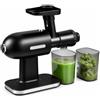 FURNITEX Estrattore di succo nero | Spremiagrumi a freddo con motore silenzioso, funzione di retromarcia, spremiagrumi per frutta e verdura