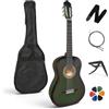 AMROVA - Set Chitarra Classica 4/4 Adulti Mancino + Borsa, Tracolla, Capotasto, Corde, 6 Plettri - Consegnata Accordata (Verde, 4/4, Mancino)