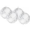 Keruozine 4 pezzi da 8 cm argento specchio disc palla a disc sfera ideale per una festa o un effetto DJ luce natalizia da appendere a disco