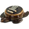 GURU SHOP Guru-Shop Strumento Musicale in Legno, Tartaruga Intagliata dal Legno di Cocco - Kalimba 4, Marrone, 7x22x17 cm, Strumenti Musicali