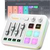 MAONO G3 Streaming Audio Mixer, interfaccia gaming per PC, Mac, iPad, iPhone, 4 soundpad personalizzabili, cancellazione del rumore KI, software Arena, per live streaming, podcast, giochi, creazione