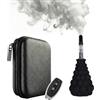 IJIL Mini macchina per il fumo portatile con telecomando wireless portatile per fotografia, feste di Halloween, DJ, performance sul palco, ricaricabile, compatta, con custodia per il trasporto (nero)