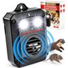 MEKEET Dissuasore per martore per auto, a ultrasuoni, luce flash LED, 15-55 kHz, impermeabile IP65, contro martore, topi e ratti, per auto, garage, soffitta