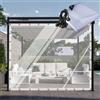 Generic Tende trasparenti per pergola, impermeabili, resistenti, con occhielli, divisorio in plastica per giardino, patio, portico