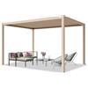 TOOLPORT PRIMEYARD Pergola 3x4 m, pali in alluminio, tetto in acciaio, beige | Pergola bioclimatica: lamelle orientabili, tetto a doghe d'acciaio, struttura in alluminio, sistema di drenaggio dell'acqua
