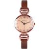 JSDDE Easy Reader, orologio analogico al quarzo da donna, con numeri arabi, cinturino sottile, in pelle PU, orologio da polso per donne e ragazze