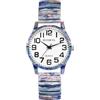 Oidea, orologio unisex elastico bohémien, al quarzo, analogico, in acciaio inox, con ninfee, girasoli, ragazze, con orecchino di perle, regalo per uomo e donna