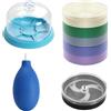CYUXING Kit Organizzatore e Pulizia 4 Pz Scatola Portaparti per Orologi con | Soffietto e Custodia per Quadrante, Attrezzi di Riparazione per Orologiai e Appassionati