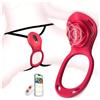 Generic Massaggiatore per il corpo a forma di rosa rossa, ricaricabile magnetica, design impermeabile, indossabile a mani libere con cinturino regolabile, finitura in silicone