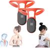 Pelinuar Neckease - Strumento lenitivo ad ultrasuoni per collo, portatile, per alleviare il collo, massaggiatore linfatico per correggere la postura e lenire il midollo spinale (arancione x 2)