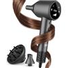 LEBENLANG Asciugacapelli ionico 1600W - Diffusore e Concentratore | 4 temperature & 2 velocità I Asciugacapelli silenzioso e potente I Con diffusore e concentratore, leggero