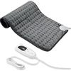 VIBOOS Termoforo Elettrico, Pad Elettrico con Spegnimento Automatico e 6 Livelli di Temperatura, Pad Riscaldante per Schiena, Spalla, Pancia Tecnologia di Riscaldamento(Grigio Scuro, 30x60 cm)