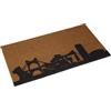 VERSA Zerbino Bilbao, stile moderno, 2 x 70 x 40 cm, poliestere, marrone e nero.