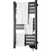 VEVOR Scaldasalviette Elettrico a Parete Bagno 12 Barre Impermeabile IPX4 | in Lega di Alluminio, con Protezione Anti Surriscaldamento, Riscaldamento e Asciugatura con Touch Screen, Timer da 1 a 8 Ore