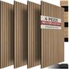 tectake® Set da 4 Pannelli Acustici, Effetto Legno, Feltro Fonoassorbente | MDF e Impiallacciatura in Legno, Montaggio con Colla o Viti, 60x120x 2,1 cm per Pannello, Peso 5, 4 kg, Rovere