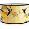 Halorin Lampade da parete Paralumi decorativi: bambù paralume, fiore uccello stampa E27 paralume vintage, paralumi lampade a sospensione per soggiorno camera da letto decorazione