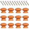 Godneei 12 Pomelli per Mobili Rotondi In Legno Con Viti, 32x25 mm | Pomelli Retrò Per Armadi Cucina, Cassetti e Guardaroba, Adatti per Pannelli Inferiori a 23mm Di Spessore