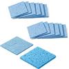 Exircy 12 spugne per saldatura, 60 x 60 mm, blu, quadrate, ad alta temperatura, spugne per la pulizia del saldatore, spugne di ricambio per saldatura, ferro da stiro, tamponi per la pulizia (blu)