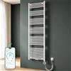 Mai & Mai Radiatore da Bagno 180x60cm con Elemento Riscaldante 900W, Bianco | Riscaldatore Asciugamani Elettrico WiFi, Radiatore 2-in-1, IP44, Acciaio SPCC per Bagno