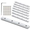 PIANKEKE 9 Pz Connettore Staffa Giunto per Profilati Alluminio 30x30 | Strutturali Linea Connettori per profili 20x20 con scanalature da 8 mm, per profili strutturali, con 36 viti e 1 chiave