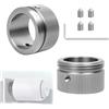 HJ-fuzhou Adattatore per termostato per termosifone, 2 adattatori per valvola di riscaldamento in acciaio inox 304, testa termostatica, M30 x 1,5, diametro interno 22 mm, con chiave esagonale