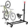 RugoTech Rastrelliera Portabici da Pavimento con Ruote Piroettanti a 360°, Senza Forare il Muro, Altezza Regolabile, Portata fino a 36 kg - per Bici da Corsa, MTB e Bici per Bambini, Salvaspazio
