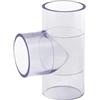 Generico Raccordo UPVC trasparente, dritto gomito T | Raccordo 20~50mm, adattatore tubo for acquario e serbatoio acqua(1pc-Tee,I.D 40mm)