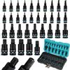 LIBRATON Set di Chiavi a Bussola con Punta Torx 34Pz, Bussola Inserti Torx | Antimanomissione/Sicurezza, Attacchi 1/4, 3/8, 1/2, T6-T70 e TT6-TT70, Acciaio S2 con Valigetta, Kit Meccanico Auto