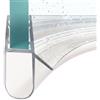 STEIGNER Guarnizione doccia, 70cm, per spessore vetro 5/6/ 7/8 mm, guarnizione semicircolare in PVC, UK17